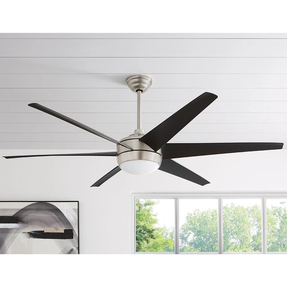 Windward 68 in. White Color Changing Integrated LED Brushed Nickel Ceiling Fan with Light Kit, DC Motor and Remote by Home Decorators Collection 8 Windward 68 in. White Color Changing Integrated LED Brushed Nickel Ceiling Fan with Light Kit, DC Motor and Remote by Home Decorators Collection - Image 6