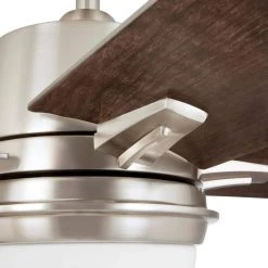 56 in. Montel LED Brushed Nickel Ceiling Fan With Light and Remote Control by Home Decorators Collection -Outlet Home Decorators Collection Store brushed nickel home decorators collection ceiling fans with lights am579 bn 66 1000