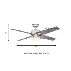 56 in. Montel LED Brushed Nickel Ceiling Fan With Light and Remote Control by Home Decorators Collection -Outlet Home Decorators Collection Store brushed nickel home decorators collection ceiling fans with lights am579 bn a0 1000