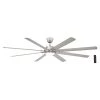 Glenmeadow 84 in. Integrated LED Brushed Nickel Ceiling Fan with Light and Remote Control by Home Decorators Collection