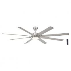Glenmeadow 84 in. Integrated LED Brushed Nickel Ceiling Fan with Light and Remote Control by Home Decorators Collection