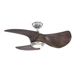 Miraval 39 in. LED Brushed Nickel Ceiling Fan with Light by Home Decorators Collection