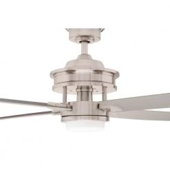 Lincolnshire 60 in. LED Brushed Nickel Ceiling Fan with Light by Home Decorators Collection -Outlet Home Decorators Collection Store brushed nickel home decorators collection ceiling fans with lights am676 bn 1d 1000