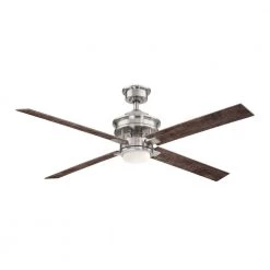 Lincolnshire 60 in. LED Brushed Nickel Ceiling Fan with Light by Home Decorators Collection -Outlet Home Decorators Collection Store brushed nickel home decorators collection ceiling fans with lights am676 bn 31 1000