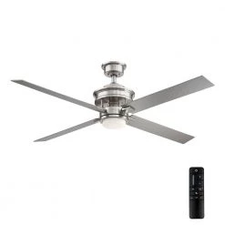Lincolnshire 60 in. LED Brushed Nickel Ceiling Fan with Light by Home Decorators Collection