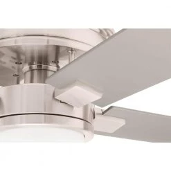 Lincolnshire 60 in. LED Brushed Nickel Ceiling Fan with Light by Home Decorators Collection -Outlet Home Decorators Collection Store brushed nickel home decorators collection ceiling fans with lights am676 bn 77 1000