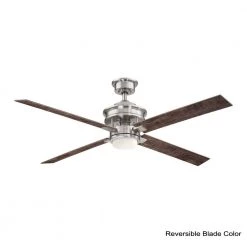 Lincolnshire 60 in. LED Brushed Nickel Ceiling Fan with Light by Home Decorators Collection -Outlet Home Decorators Collection Store brushed nickel home decorators collection ceiling fans with lights am676 bn c3 1000