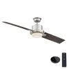 Radley 60 in. LED Brushed Nickel Ceiling Fan with Light and Remote Control works with Google and Alexa by Home Decorators Collection -Outlet Home Decorators Collection Store brushed nickel home decorators collection ceiling fans with lights am690 bn b 64 1000