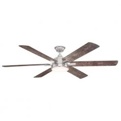 Carden 66 in. LED Brushed Nickel Ceiling Fan with Light and Remote Control by Home Decorators Collection