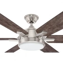 Carden 66 in. LED Brushed Nickel Ceiling Fan with Light and Remote Control by Home Decorators Collection -Outlet Home Decorators Collection Store brushed nickel home decorators collection ceiling fans with lights am852 bn 66 1000