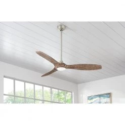Canterbury 60 in. Integrated LED Indoor Brushed Nickel Ceiling Fan with Light Kit and Remote Control by Home Decorators Collection -Outlet Home Decorators Collection Store brushed nickel home decorators collection ceiling fans with lights sw17b2l bn e1 1000