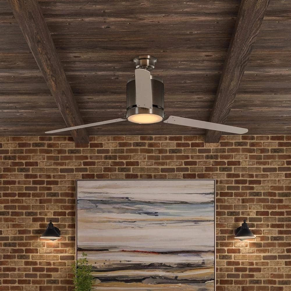 Railey 60 in. LED Indoor Brushed Nickel Ceiling Fan with Light Kit and Remote Control by Home Decorators Collection 11 Railey 60 in. LED Indoor Brushed Nickel Ceiling Fan with Light Kit and Remote Control by Home Decorators Collection - Image 9