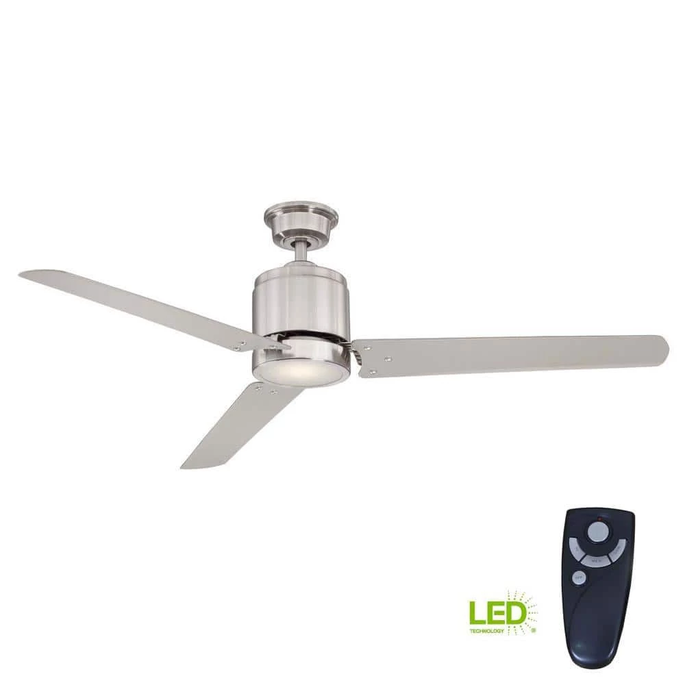 Railey 60 in. LED Indoor Brushed Nickel Ceiling Fan with Light Kit and Remote Control by Home Decorators Collection 10 Railey 60 in. LED Indoor Brushed Nickel Ceiling Fan with Light Kit and Remote Control by Home Decorators Collection - Image 8