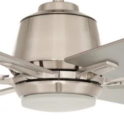 Kensgrove 54 in. Integrated LED Brushed Nickel Ceiling Fan with Light and Remote Control by Home Decorators Collection -Outlet Home Decorators Collection Store brushed nickel home decorators collection ceiling fans with lights yg493a bn 66 1000