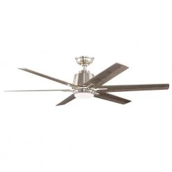 Kensgrove 54 in. Integrated LED Brushed Nickel Ceiling Fan with Light and Remote Control by Home Decorators Collection -Outlet Home Decorators Collection Store brushed nickel home decorators collection ceiling fans with lights yg493a bn c3 1000