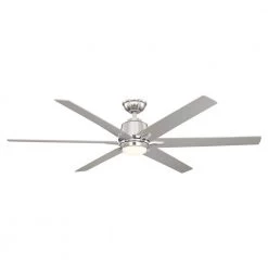 Kensgrove 64 in. Integrated LED Brushed Nickel Ceiling Fan with Light and Remote Control by Home Decorators Collection -Outlet Home Decorators Collection Store brushed nickel home decorators collection ceiling fans with lights yg493d bn c3 1000