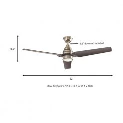 Varuchi 52 in. Integrated LED Indoor Brushed Nickel Ceiling Fan with Light Kit and Remote Control by Home Decorators Collection -Outlet Home Decorators Collection Store brushed nickel home decorators collection ceiling fans with lights yg591 bn a0 1000