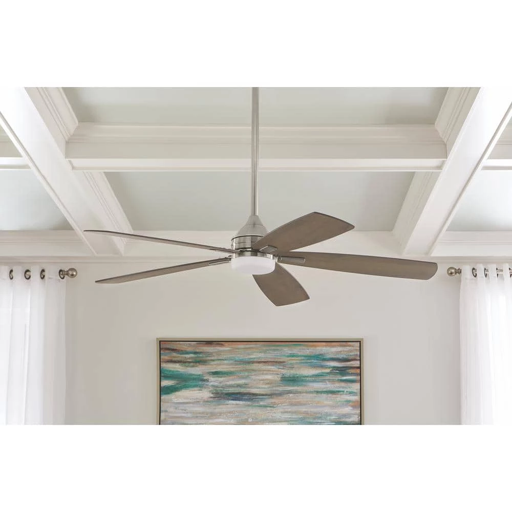 Beckford 52 in. Integrated LED Indoor Brushed Nickel Ceiling Fan with Light and Remote with Color Changing Technology by Home Decorators Collection 9 Beckford 52 in. Integrated LED Indoor Brushed Nickel Ceiling Fan with Light and Remote with Color Changing Technology by Home Decorators Collection - Image 7