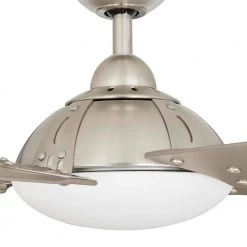 Draper 54 in. Outdoor LED Brushed Nickel Ceiling Fan with Remote Control by Home Decorators Collection -Outlet Home Decorators Collection Store brushed nickel home decorators collection ceiling fans with lights yg664 bn 1d 1000