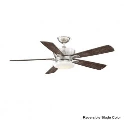 Bergen 52 in. LED Uplight Brushed Nickel Ceiling Fan With Light and Remote Control by Home Decorators Collection -Outlet Home Decorators Collection Store brushed nickel home decorators collection ceiling fans with lights yg680 bn c3 1000