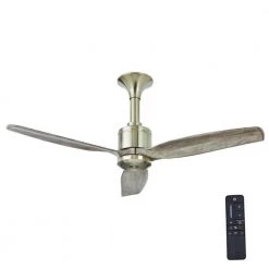 Chaplin 52 in. Indoor Brushed Nickel Ceiling Fan with Remote by Home Decorators Collection