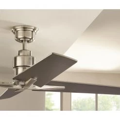 Virginia Highland 56 in. Indoor Brushed Nickel Ceiling Fan with Remote Control by Home Decorators Collection -Outlet Home Decorators Collection Store brushed nickel home decorators collection ceiling fans without lights yg588 bn 40 1000