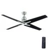 Virginia Highland 56 in. Indoor Brushed Nickel Ceiling Fan with Remote Control by Home Decorators Collection -Outlet Home Decorators Collection Store brushed nickel home decorators collection ceiling fans without lights yg588 bn 64 1000