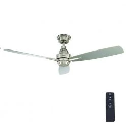 Samson Park 52 in. Indoor Brushed Nickel Ceiling Fan with Remote Control by Home Decorators Collection