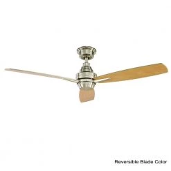Samson Park 52 in. Indoor Brushed Nickel Ceiling Fan with Remote Control by Home Decorators Collection -Outlet Home Decorators Collection Store brushed nickel home decorators collection ceiling fans without lights yg620 bn 66 1000