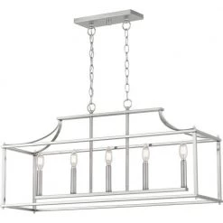 Crestview 5-Light Brushed Nickel Linear Chandelier by Home Decorators Collection -Outlet Home Decorators Collection Store brushed nickel home decorators collection chandeliers 1046hdcbndi 40 1000