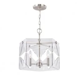 Pentos 3-Light Brushed Nickel Acrylic Chandelier by Home Decorators Collection -Outlet Home Decorators Collection Store brushed nickel home decorators collection chandeliers hd 1089bn 1d 1000