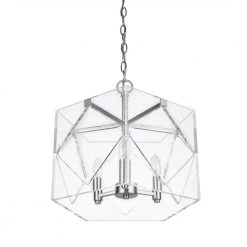 Pentos 3-Light Brushed Nickel Acrylic Chandelier by Home Decorators Collection -Outlet Home Decorators Collection Store brushed nickel home decorators collection chandeliers hd 1089bn 44 1000