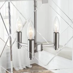 Pentos 3-Light Brushed Nickel Acrylic Chandelier by Home Decorators Collection -Outlet Home Decorators Collection Store brushed nickel home decorators collection chandeliers hd 1089bn a0 1000