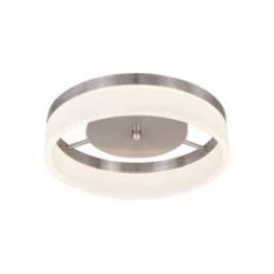 13.75 in. 21-Watt Brushed Nickel Integrated LED Ceiling Flush Mount by Home Decorators Collection -Outlet Home Decorators Collection Store brushed nickel home decorators collection flush mount lights 20747 001 44 1000