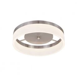 13.75 in. 21-Watt Brushed Nickel Integrated LED Ceiling Flush Mount by Home Decorators Collection