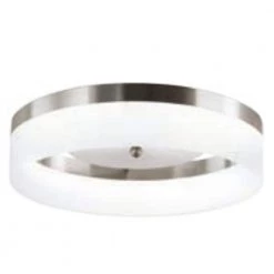 13.75 in. 21-Watt Brushed Nickel Integrated LED Ceiling Flush Mount by Home Decorators Collection -Outlet Home Decorators Collection Store brushed nickel home decorators collection flush mount lights 20747 001 76 1000