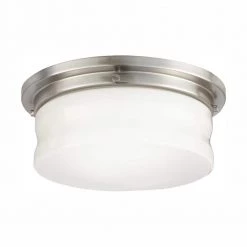 13 in. Brushed Nickel LED Flush Mount by Home Decorators Collection