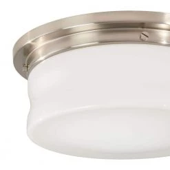 13 in. Brushed Nickel LED Flush Mount by Home Decorators Collection -Outlet Home Decorators Collection Store brushed nickel home decorators collection flush mount lights 23951 a0 1000