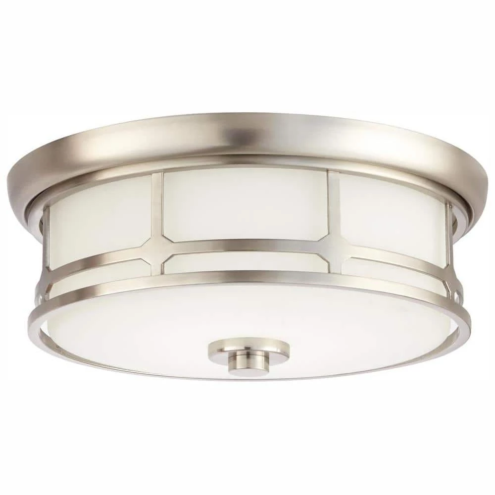Portland Court 14 in. Brushed Nickel LED Flush Mount Ceiling Light by Home Decorators Collection 3 Portland Court 14 in. Brushed Nickel LED Flush Mount Ceiling Light by Home Decorators Collection