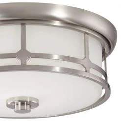 Portland Court 14 in. Brushed Nickel LED Flush Mount Ceiling Light by Home Decorators Collection 14 Portland Court 14 in. Brushed Nickel LED Flush Mount Ceiling Light by Home Decorators Collection -Outlet Home Decorators Collection Store brushed nickel home decorators collection flush mount lights 23952 66 1000
