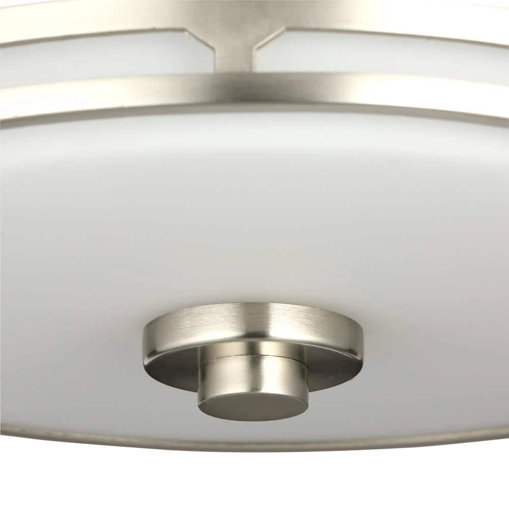 Portland Court 14 in. Brushed Nickel LED Flush Mount Ceiling Light by Home Decorators Collection 8 Portland Court 14 in. Brushed Nickel LED Flush Mount Ceiling Light by Home Decorators Collection - Image 6