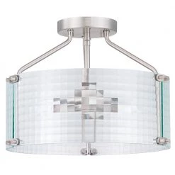 Westlyn 15 in. 3-Light Brushed Nickel Semi-Flush Mount by Home Decorators Collection -Outlet Home Decorators Collection Store brushed nickel home decorators collection flush mount lights 8002hdcbn 1d 1000