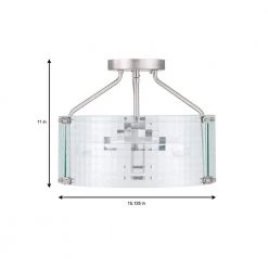 Westlyn 15 in. 3-Light Brushed Nickel Semi-Flush Mount by Home Decorators Collection -Outlet Home Decorators Collection Store brushed nickel home decorators collection flush mount lights 8002hdcbn 40 1000