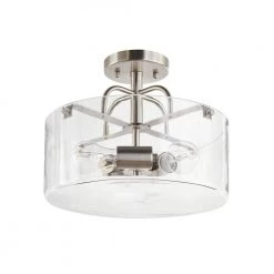 Shirwell 3-Light Brushed Nickel Semi-Flush Mount with Clear Glass Shade by Home Decorators Collection 14 Shirwell 3-Light Brushed Nickel Semi-Flush Mount with Clear Glass Shade by Home Decorators Collection -Outlet Home Decorators Collection Store brushed nickel home decorators collection flush mount lights ds18178 c3 1000