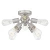 Adriel 17.13 in. 8-Light Brushed Nickel Flush Mount by Home Decorators Collection -Outlet Home Decorators Collection Store brushed nickel home decorators collection flush mount lights dshd19549f1 64 1000