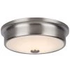 Versailles 12 in. Brushed Nickel LED Flush Mount Ceiling Light with White Glass Shade by Home Decorators Collection -Outlet Home Decorators Collection Store brushed nickel home decorators collection flush mount lights hd 1559bn 64 1000