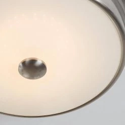 Versailles 12 in. Brushed Nickel LED Flush Mount Ceiling Light with White Glass Shade by Home Decorators Collection -Outlet Home Decorators Collection Store brushed nickel home decorators collection flush mount lights hd 1559bn a0 1000