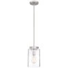 Mullins 1-Light Brushed Nickel Mini Pendant with Clear Glass Shade by Home Decorators Collection -Outlet Home Decorators Collection Store brushed nickel home decorators collection pendant lights 27228 64 1000