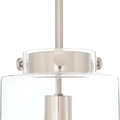 Mullins 1-Light Brushed Nickel Mini Pendant with Clear Glass Shade by Home Decorators Collection -Outlet Home Decorators Collection Store brushed nickel home decorators collection pendant lights 27228 c3 1000