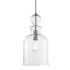 8.38 in. 1-Light Brushed Nickel Pendant with Clear Glass Shade by Home Decorators Collection -Outlet Home Decorators Collection Store brushed nickel home decorators collection pendant lights 7942hdc 64 1000